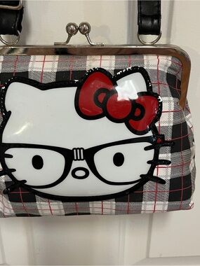 Hello Kitty Cross Body Bag by Loungefly and Toe Sox by Sanrio-Good to Fair cond